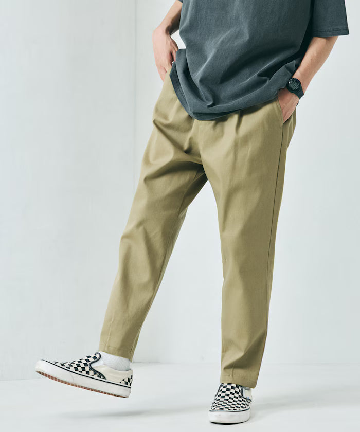 Basic Silhouette Stretch Easy Tapered Pants 【Limited Release】