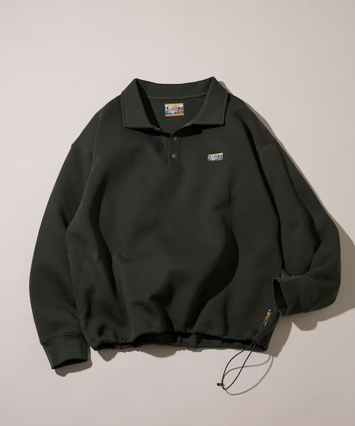 Big Silhouette Spindle Cardboard One Point Logo Polo Color Sweat
