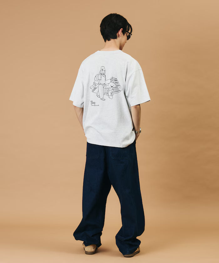 tombonia/Tombonia Back Print Crew Neck Pocket T-Shirt/Skate Boy