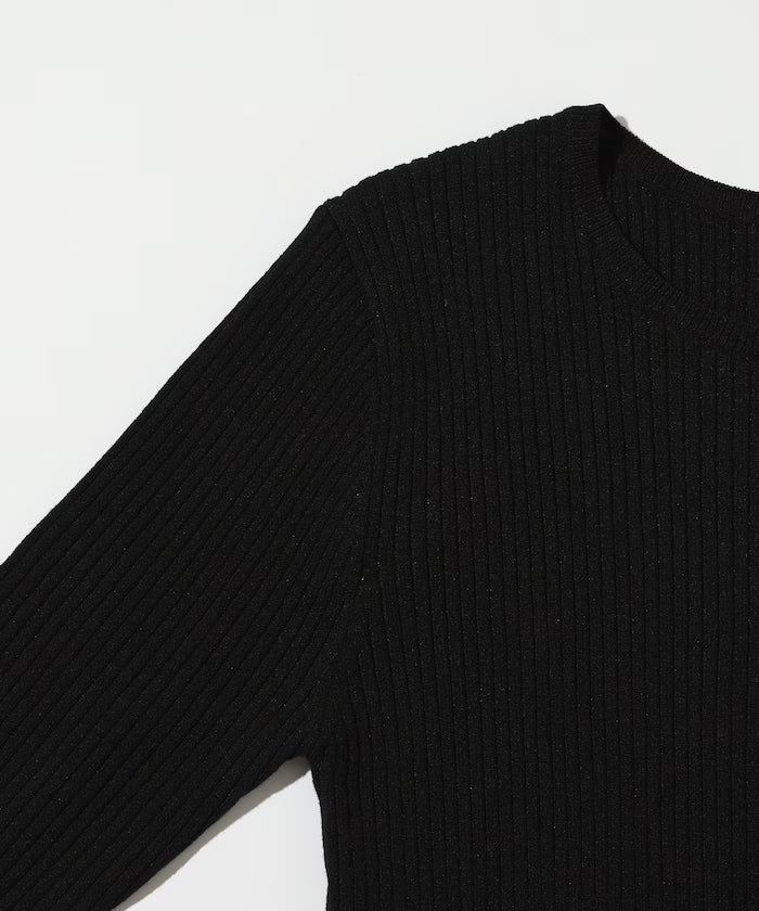 Functional material silk blend color block knit pullover / anti-pill / machine washable