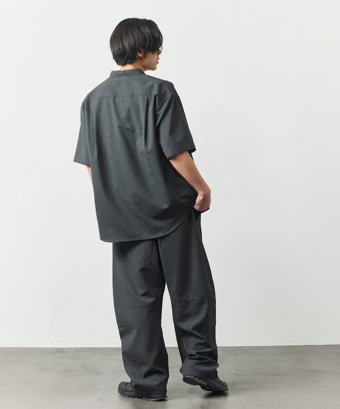 [New Color Added] Quick-Drying Material Relaxed Fit Curved Silhouette Over Pants Linen-Style Home Care