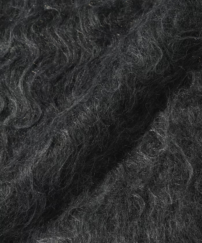 Variation Button Shaggy Knit Cardigan