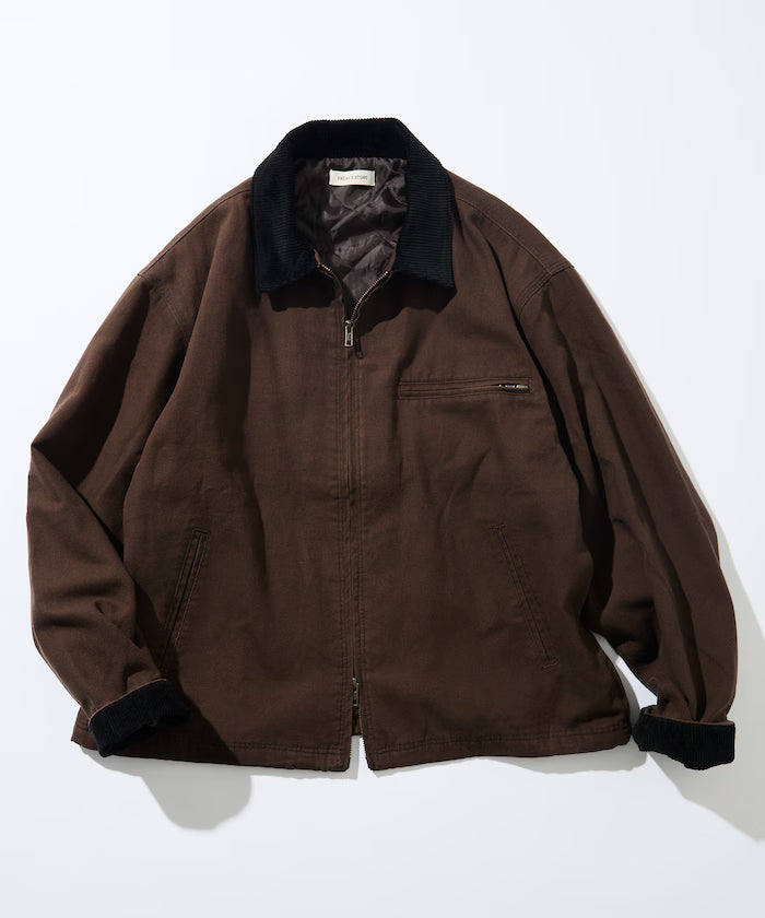 Big Silhouette Corduroy Switch Duck Blouson [Limited Edition] - Brown