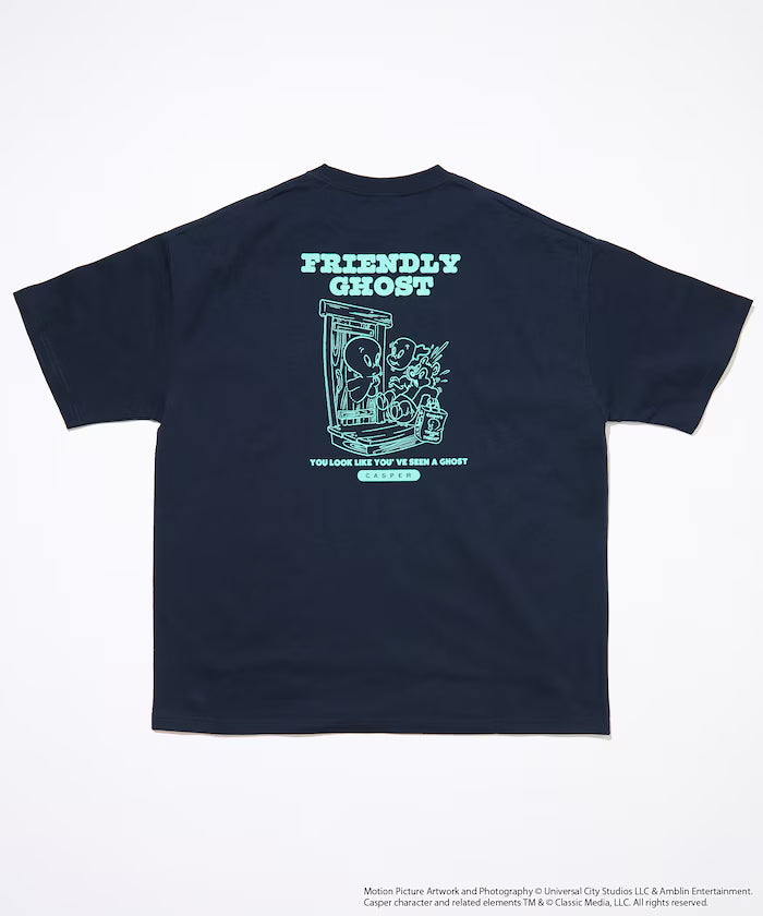Casper the Friendly Ghost/キャスパー 別注 ビッグシルエット バックプリント クルーネックTシャツ 【限定展開】