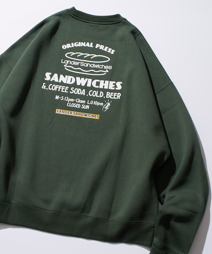 LANDER SANDWICHES×FREAK'S STORE/ Lander Limited Edition Big Silhouette Back Print Crewneck Sweat 【Limited Release】