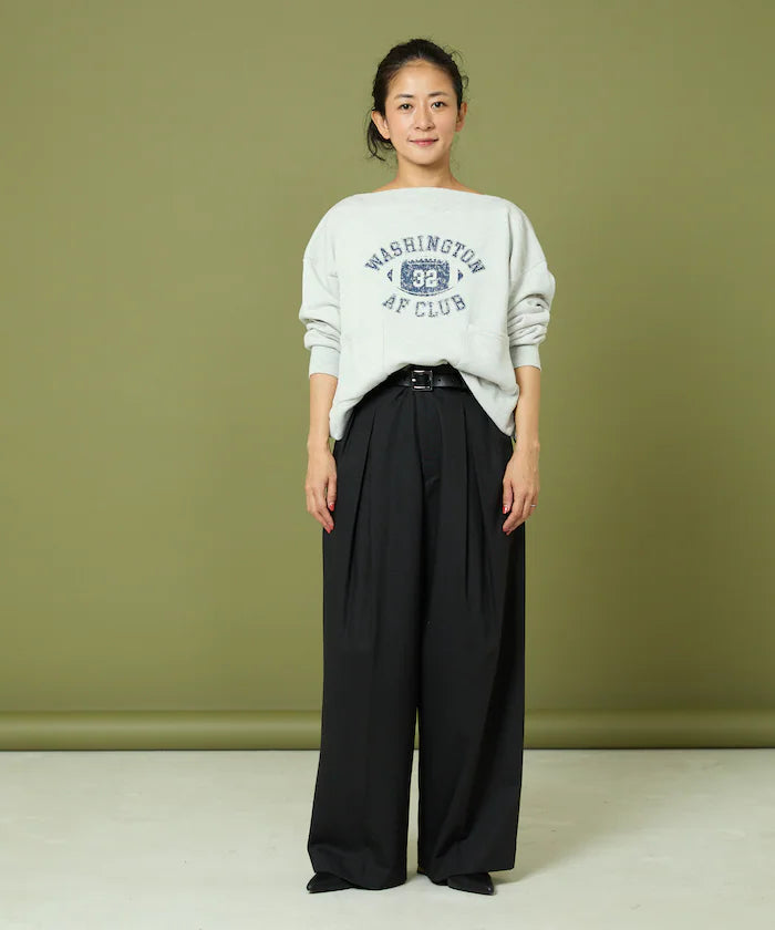 Boat Neck Short Sweatshirt