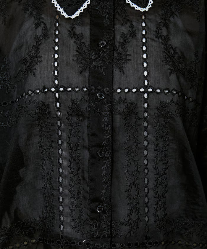 Pico race lace color collar lace shirt limited edition