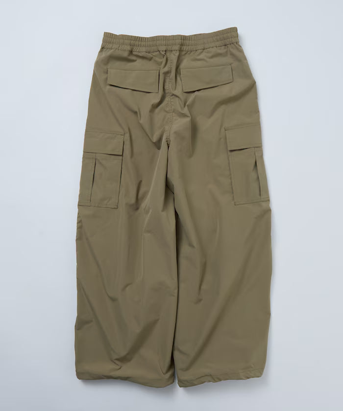 Quick Dry Fabric Wide Silhouette Poly Ripstop Cargo Pants/UV Cut/Quick Dry 【Limited Release】