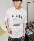 <Functional Material> METAQUEEN Cat Print T-Shirt Limited Edition - White