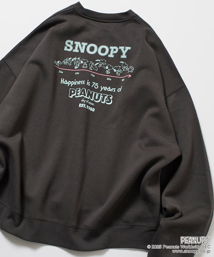 PEANUTS/Peanuts Exclusive Back Print Crew Neck Sweatshirt/Snoopy 【Limited Release】