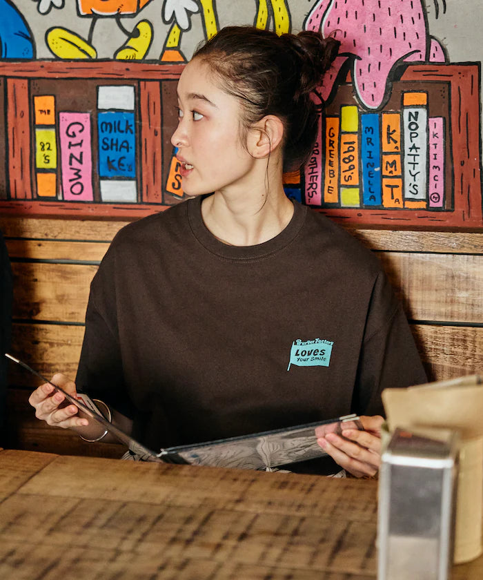 Burger Factory × FREAK'S STORE/ Burger Factory Limited Big Silhouette Back Print Crew Neck T-shirt 【Limited Edition】