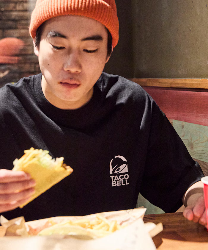 Limited Edition TACOBELL×FREAK'S STORE Exclusive Big Silhouette Back Print Crew Neck T-Shirt