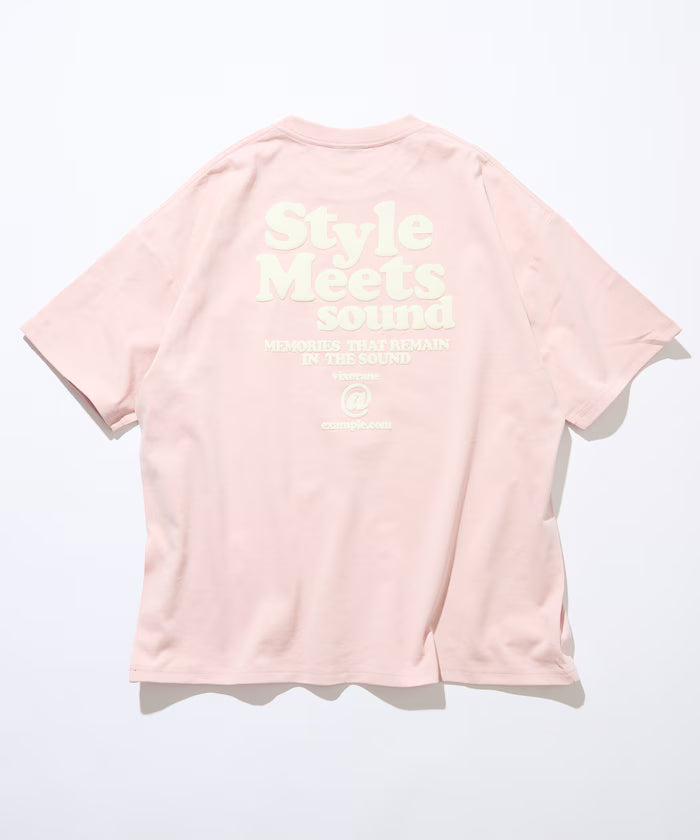 Big Silhouette Back Print Crew Neck T-Shirt / Style Meets 【Limited Edition】