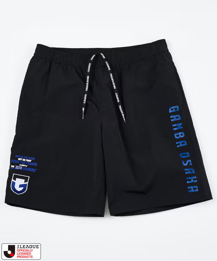 [May 15th 12:00 sales start] J.LEAGUE × FREAK'S STORE special order SUPPORTERS NYLON SHORTS [Gamba Osaka] - Black
