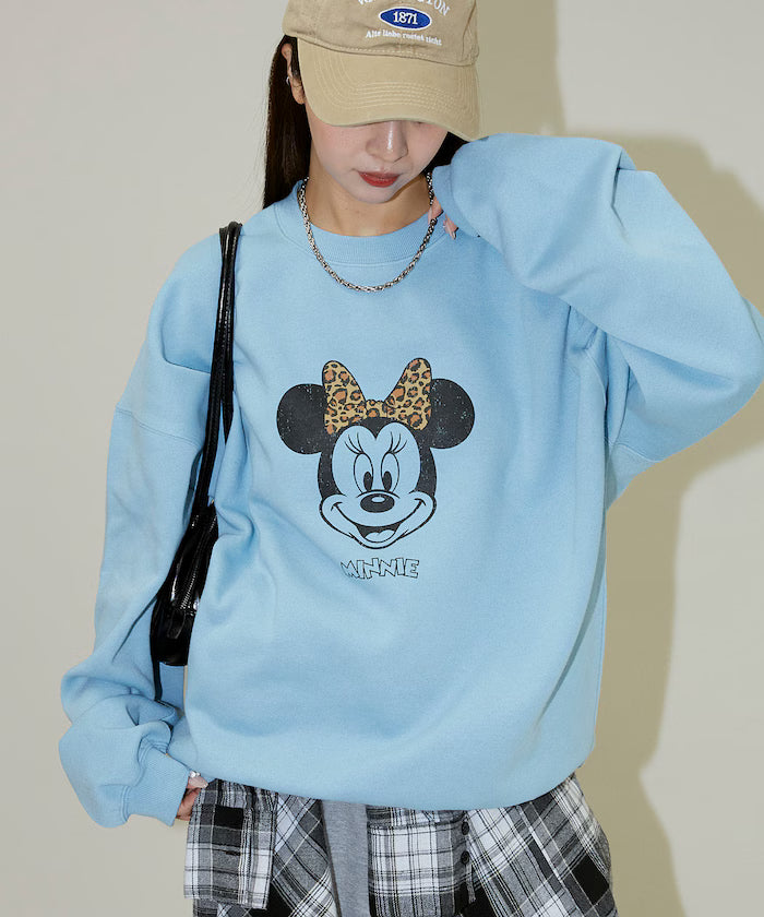 Custom MINNIE MOUSE GRAPHIC SWEAT - Sax Blue