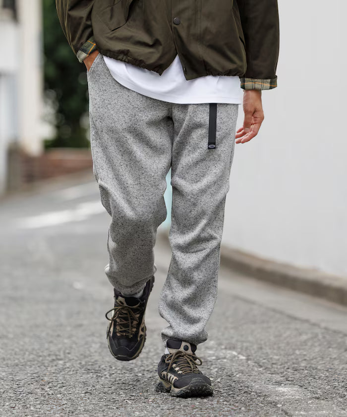 Relaxed Fit Knit Fleece Easy Jogger Pants - Gray