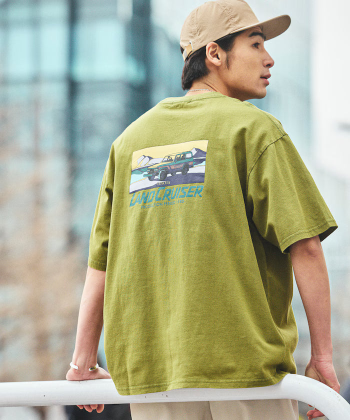 Relaxed Fit Land Cruiser 60 Back Print Short Sleeve Crew Neck T-Shirt