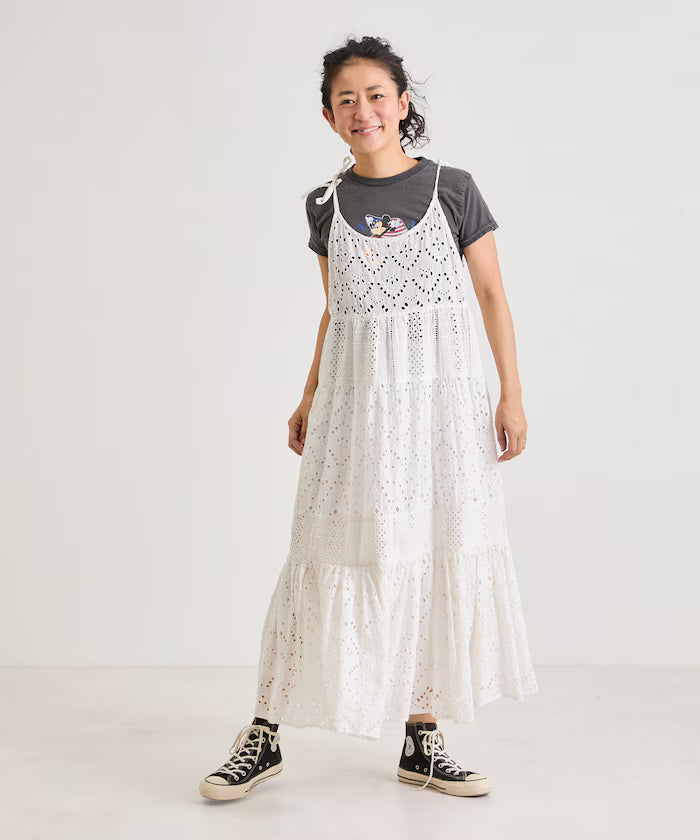 India Shifraretiard Shoulder Ribbon Camisole Dress