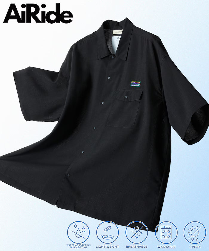 AiRide/Air Ride Relax Fit Short Sleeve Pocket Shirt/Dry Fast/UV Cut 【Limited Release】 - Black