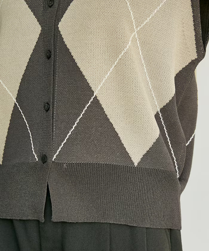 Summer Knit Argyle Vest Limited Edition