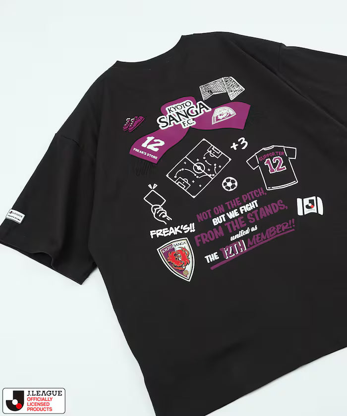 [May 15 12:00 Sale Start] J.LEAGUE × FREAK'S STORE Exclusive SUPPORTERS SHORT SLEEVE TEE [Kyoto Sanga F.C.] - Charcoal Gray