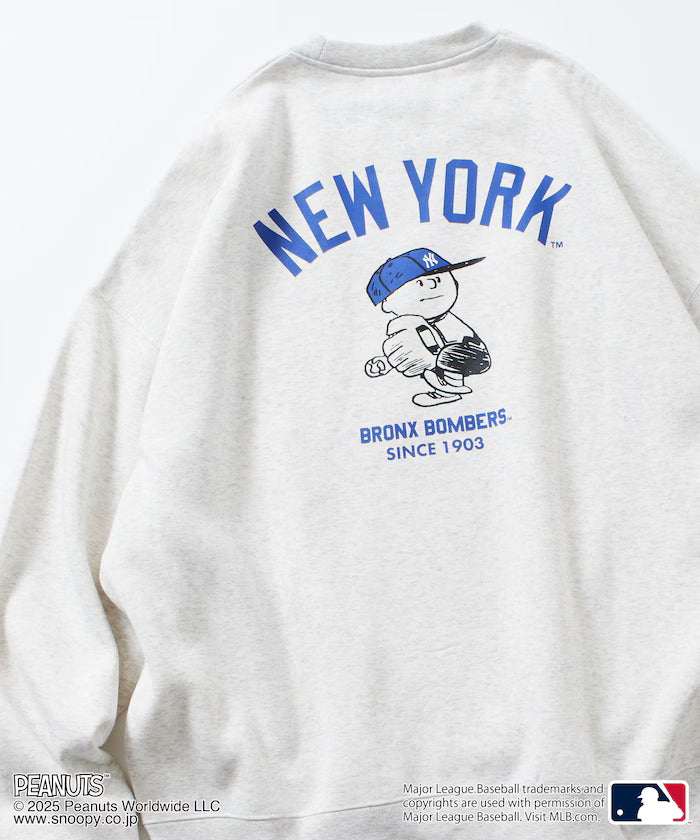 MLB×PEANUTS Exclusive Big Silhouette Back Print Crew Neck Sweat/YANKEES [Limited Edition]