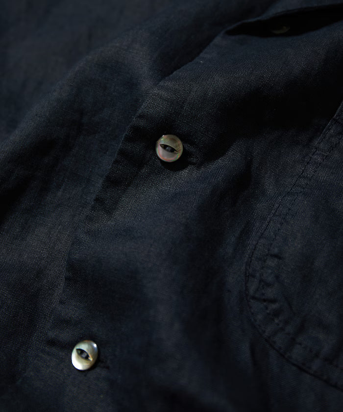 Belgium Linen Open Collar Shirt 1.1