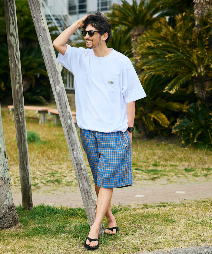 AUSTRALIAN COTTON Check Easy Shorts