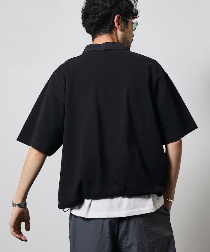 Big Silhouette Spindle Short Sleeve Tech Polo