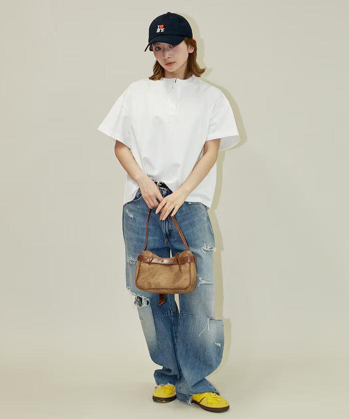 <contact cool> Cool Ponte Henry Neck T-Shirt Limited Release
