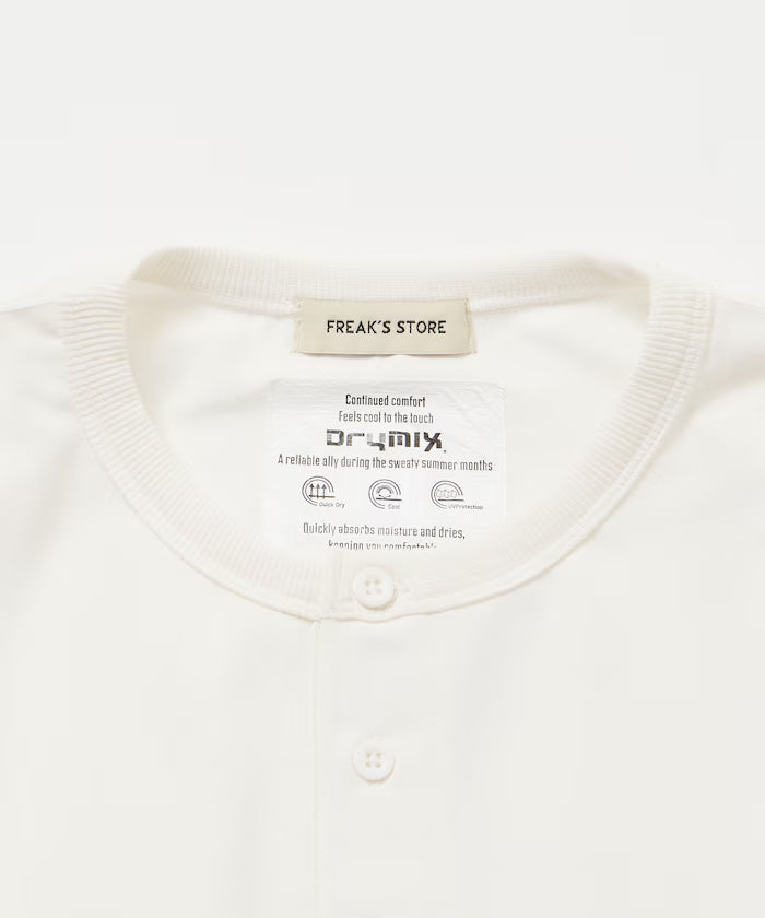 Limited Edition Drymix(R) Drymix Relaxed Fit Henley Neck T-shirt Quick Dry UV Cut