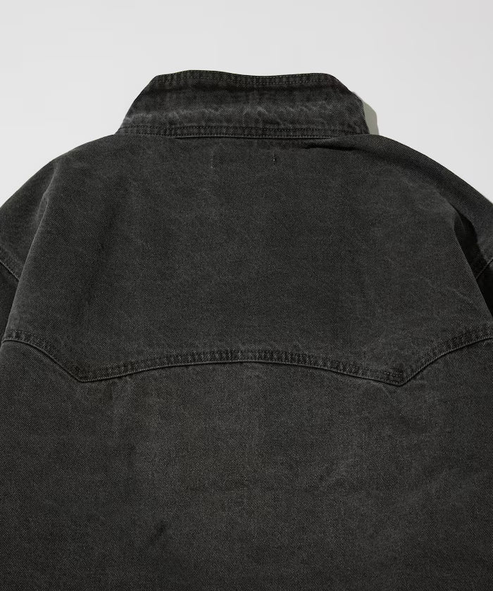 Relaxed Fit Harrington Denim Jacket