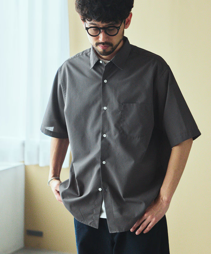 AIRDRY HIGH TECHYARN High-performance material broad regular collar shirt short sleeve quick-drying moisture absorption