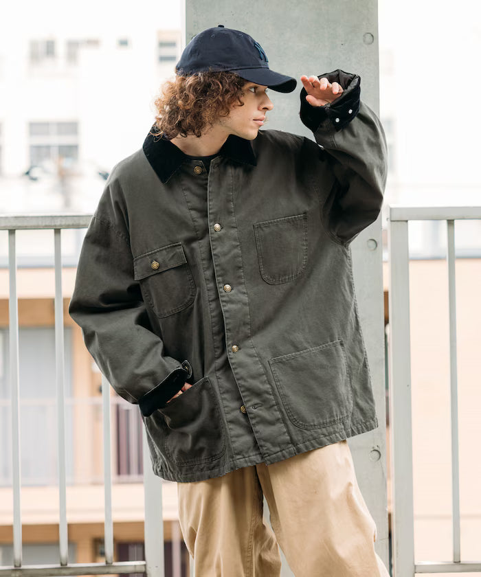 Big Silhouette Corduroy Switch Duck Coverall Jacket [Limited Edition]