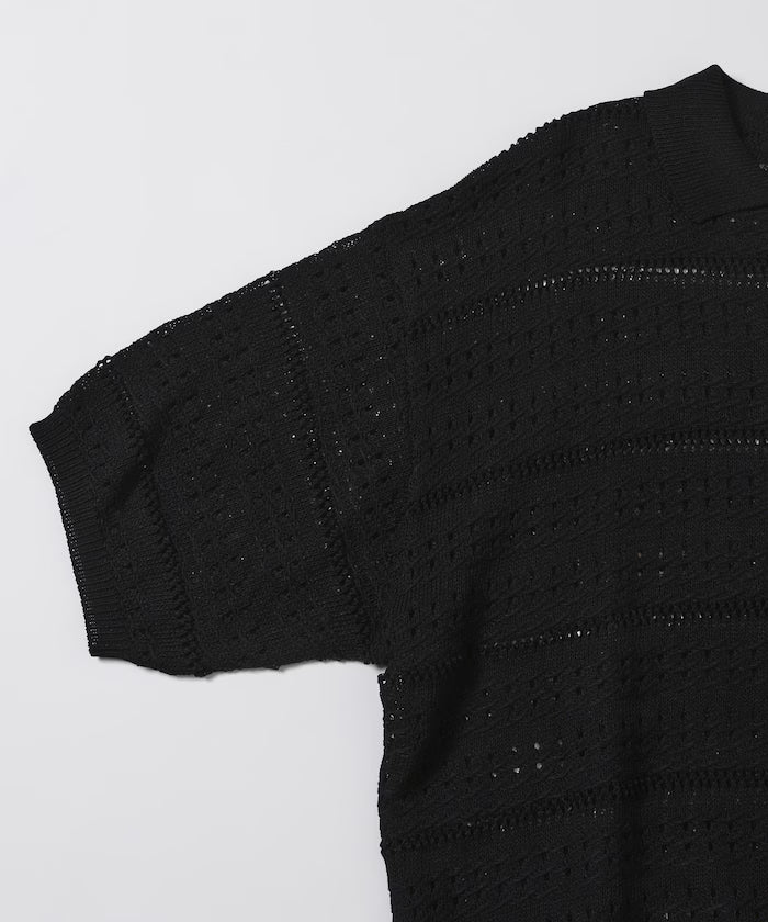 Big Silhouette Short Sleeve Knit Polo Shirt