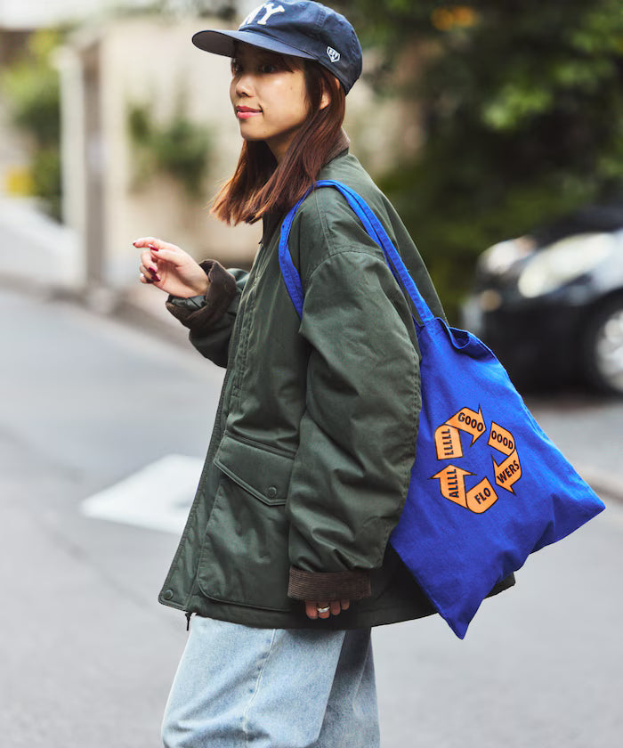 Corduroy panel cotton nylon blouson