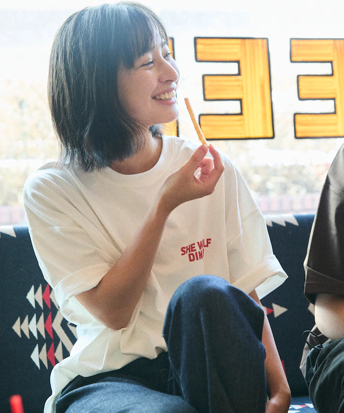 Limited Release SHE WOLF DINER × FREAK'S STORE Shewolf Diner Exclusive Big Silhouette Back Print T-Shirt Antibacterial Odor Resistance Quick Dry