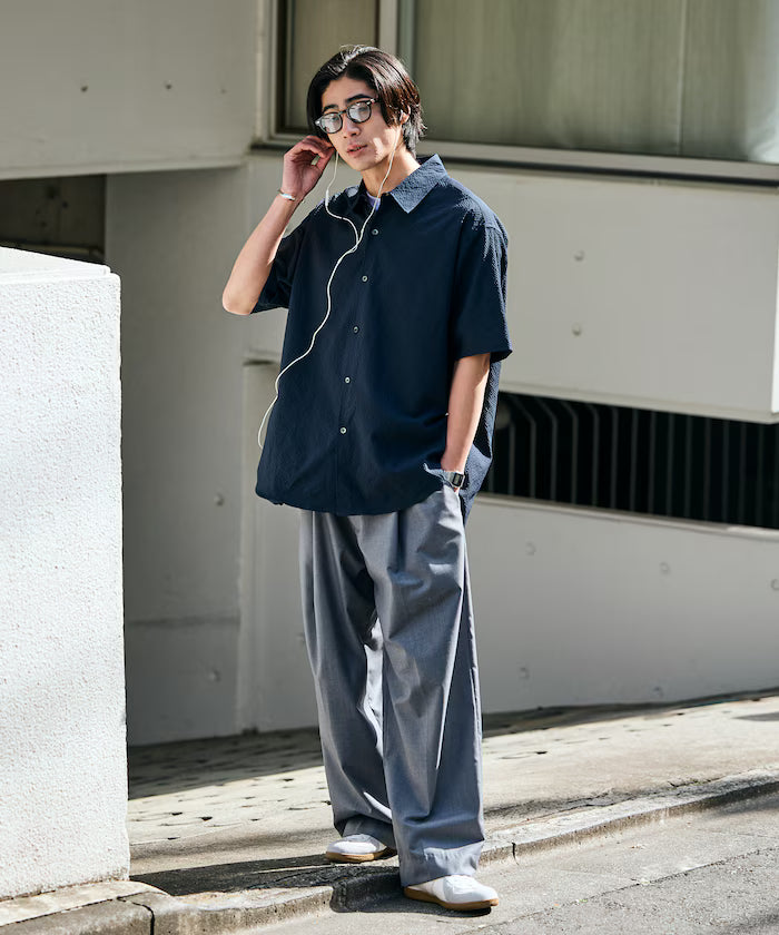 AiRide/AiRide Relax Fit Short Sleeve Seersucker Shirt/Pocketable/Quick Dry/UV Cut [Limited Edition]