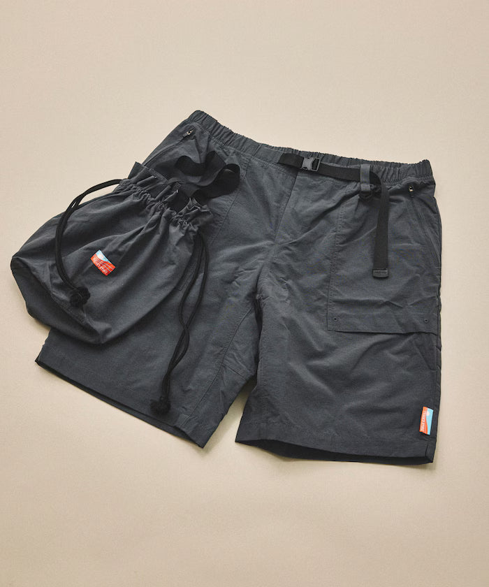 Relaxed Fit Recycled Nylon Webbing Belt Shorts