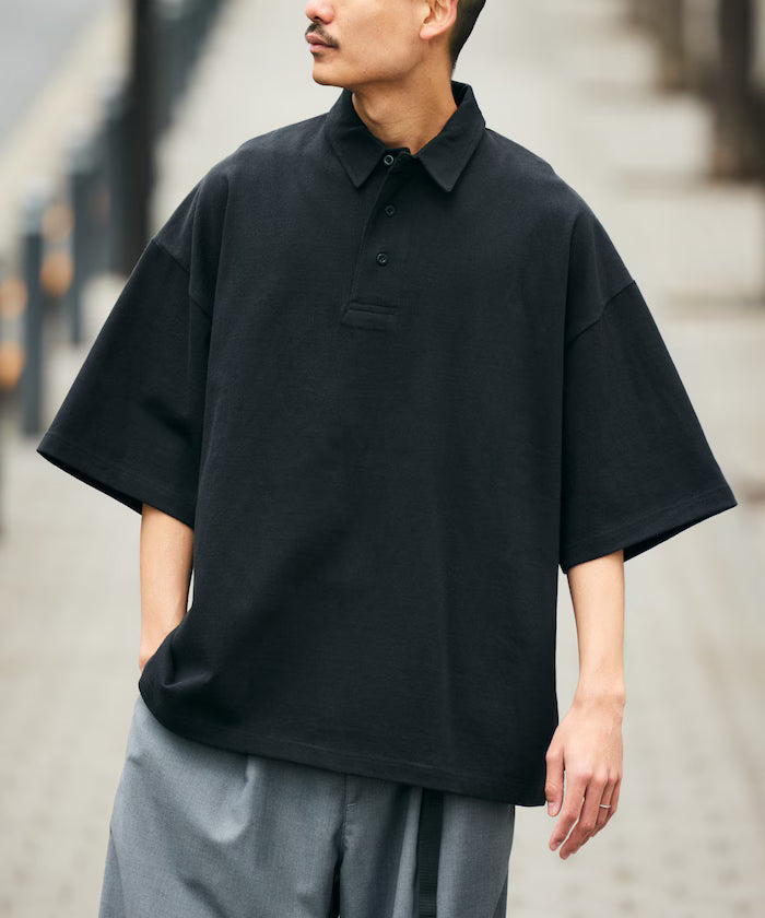 9 oz Heavyweight Big Silhouette heavyweight polo shirt/oversized polo 【limited edition】
