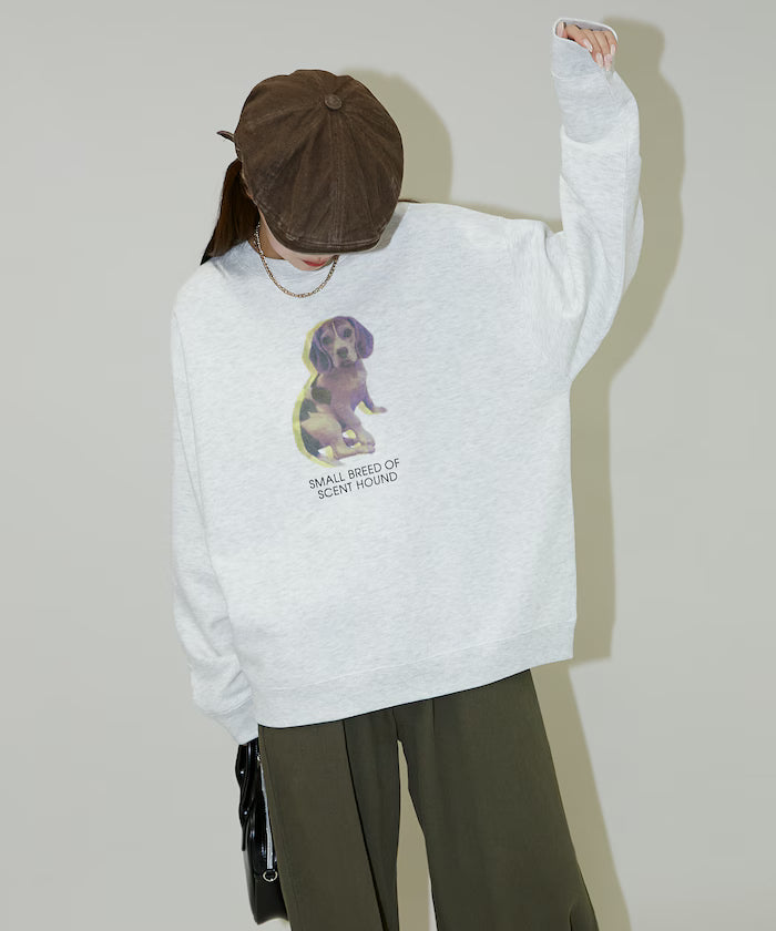 Dog Photo Print Fleece Lined Sweat Pullover Limited Edition