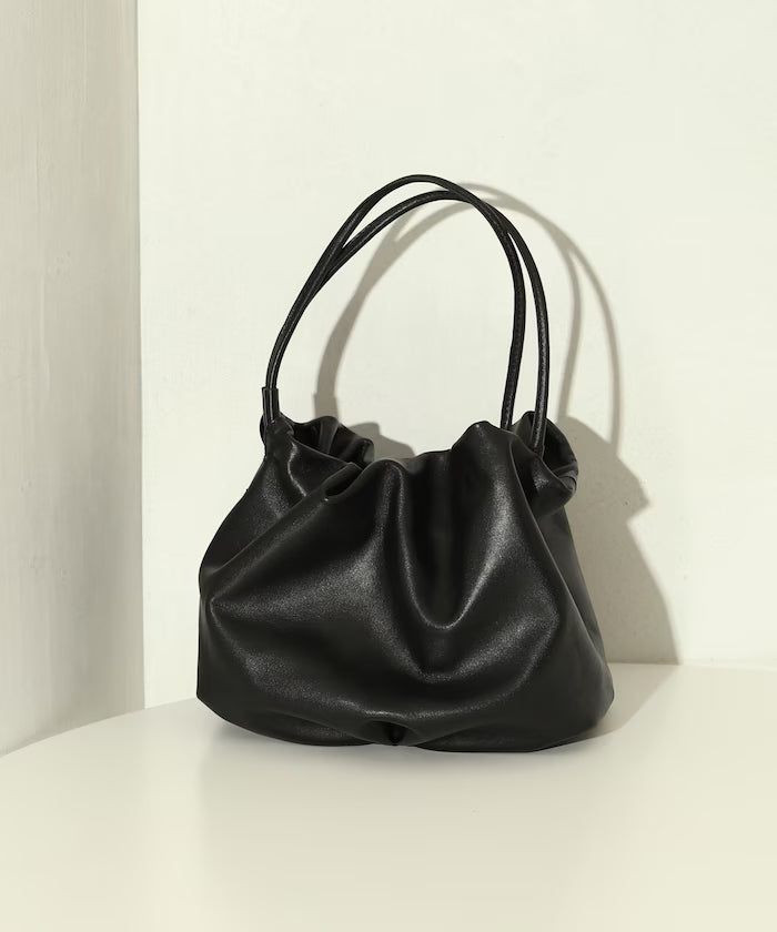 Leather 3WAY Kinchaku Bag / Cowhide / Water-resistant Leather