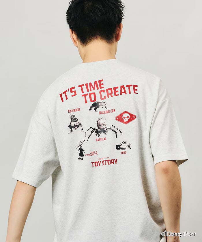 [TOY STORY] Exclusive Character Print Crew Neck T-Shirt Sid's Toy [Limited Edition] - Gray
