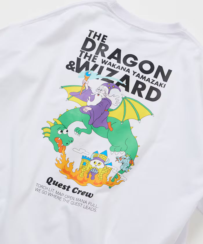 Wakana Yamazaki×FREAK'S STORE THE DRAGON & WIZARD Back Print Crew Neck T-Shirt [Limited Edition]