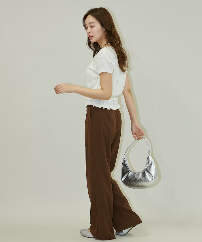 Linen Touch Eyelet Knit Cardigan Limited Edition