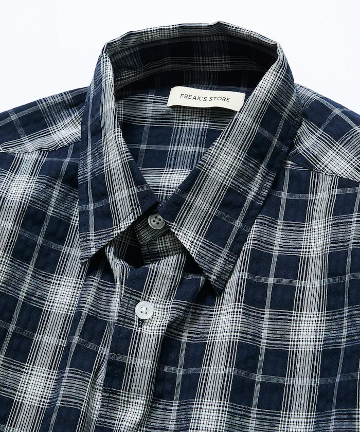 Relax Fit Regular Collar Sheer Seersucker Short Sleeve Shirt 【Limited Edition】