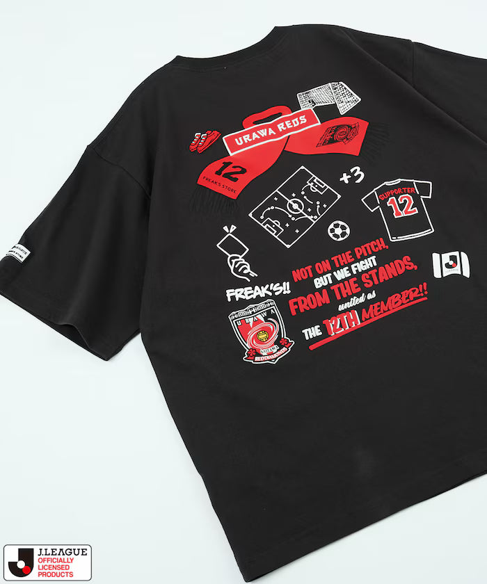 [Sales start on May 15 at 12:00] J.LEAGUE × FREAK'S STORE Exclusive SUPPORTERS SHORT SLEEVE TEE [Urawa Reds] - Charcoal Gray
