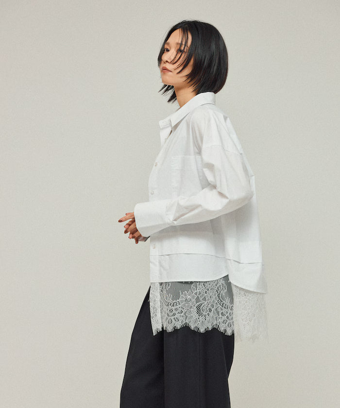 Oversized Lace Layered Shirt