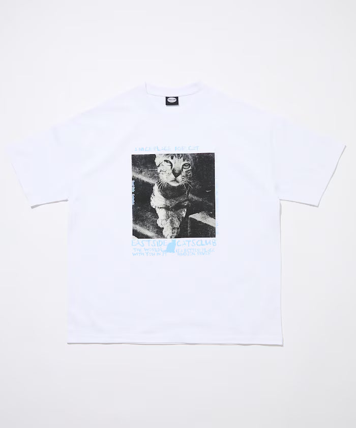 Big Silhouette Back Print Crew Neck T-Shirt / CAT Photo 【Limited Edition】