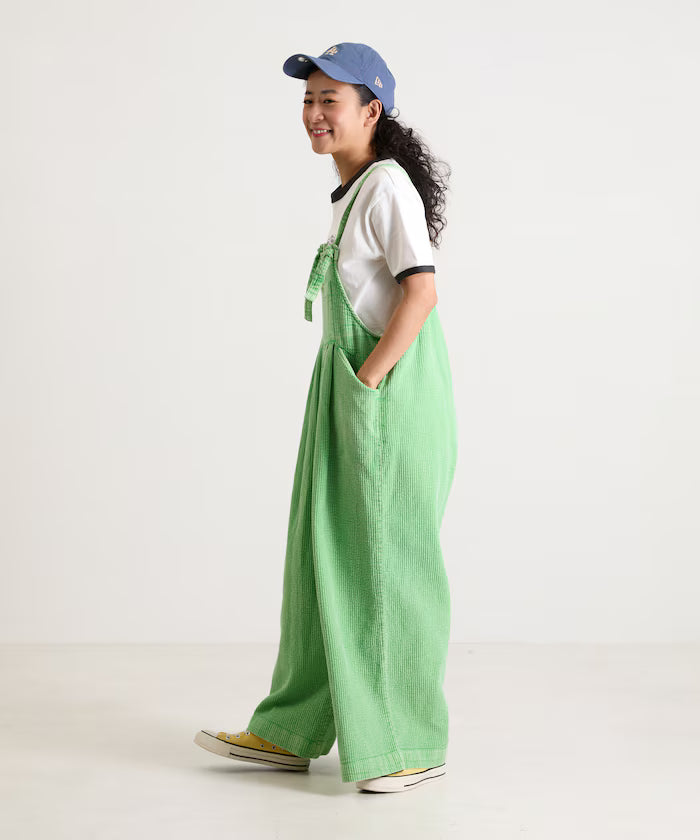 India double gauze flare salopette